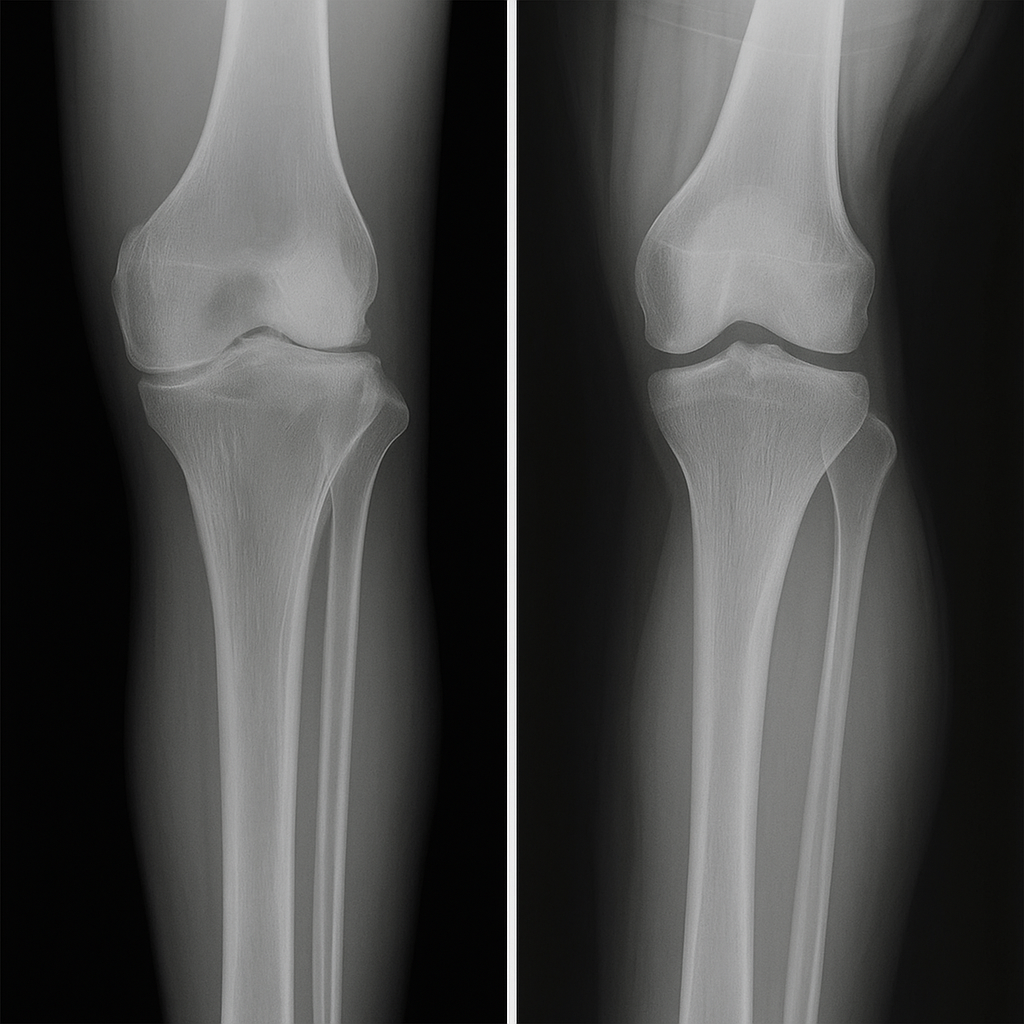 X-ray comparison of knee joints